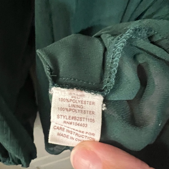 Blu Pepper Green Sheer Women's Top - Picture 5 of 5